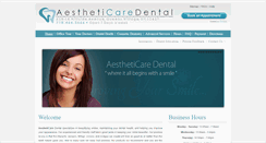 Desktop Screenshot of aestheticaredental.com