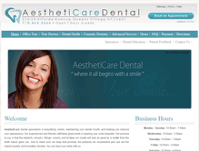 Tablet Screenshot of aestheticaredental.com